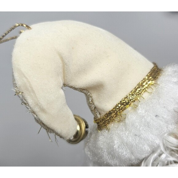 Vintage Porcelain Old World Santa Claus Face Head Jingle Bell Marble Ornament - Picture 13 of 15